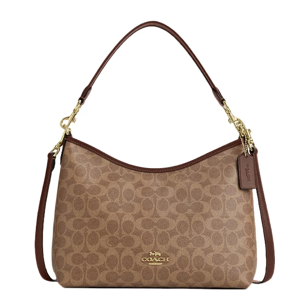 COACH/蔻驰Laurel31枫木色焦糖暗标流浪包单肩斜跨包CV975-IMXHE