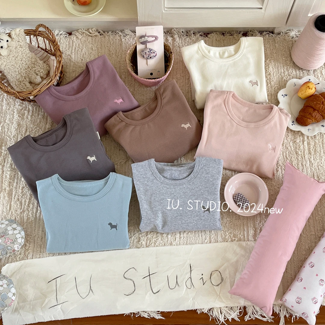 【艾柚】韩系秋冬新款棉拉架儿童韩系长袖家居服保暖套装IU11596