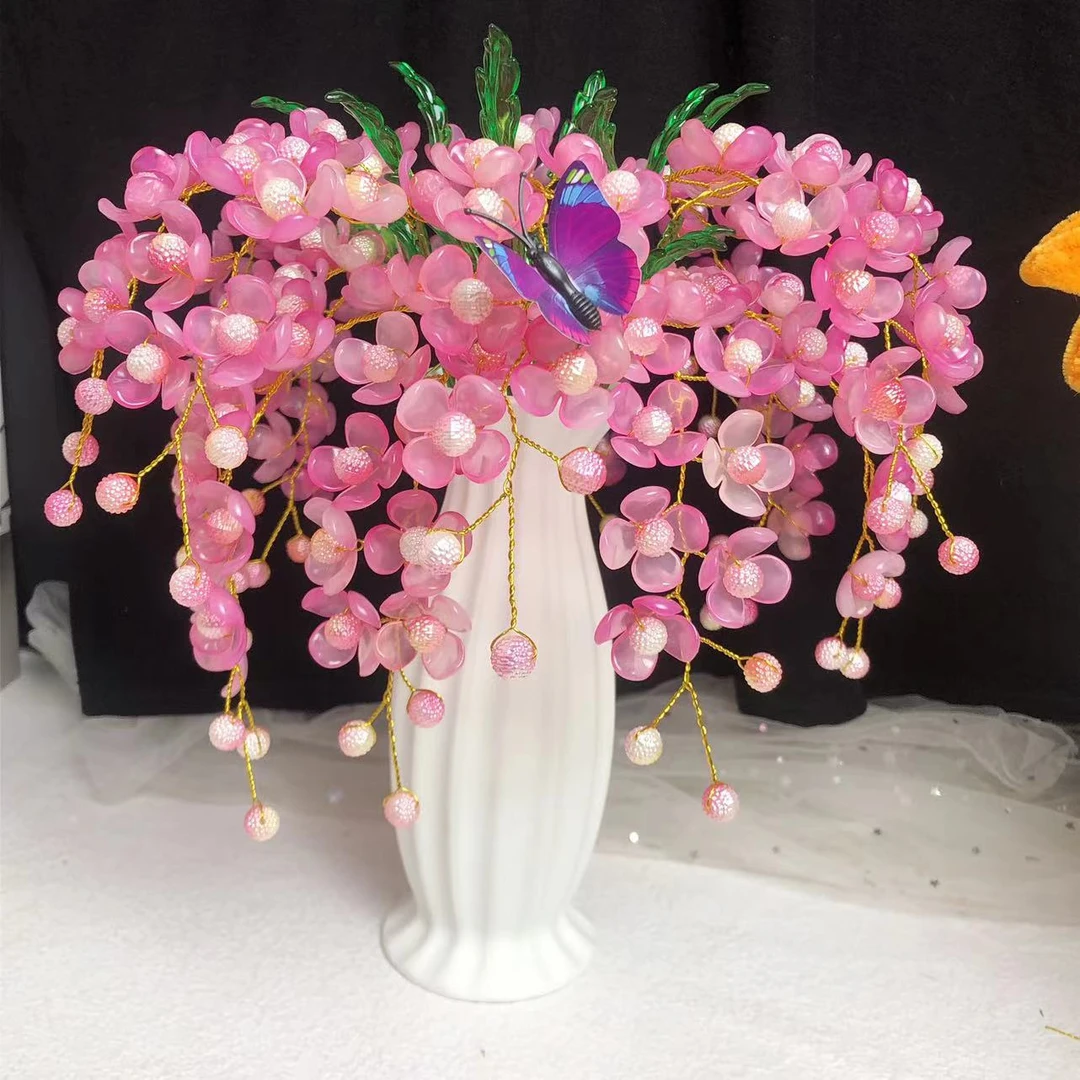紫藤花 材料包diy手工串珠装饰摆件花束