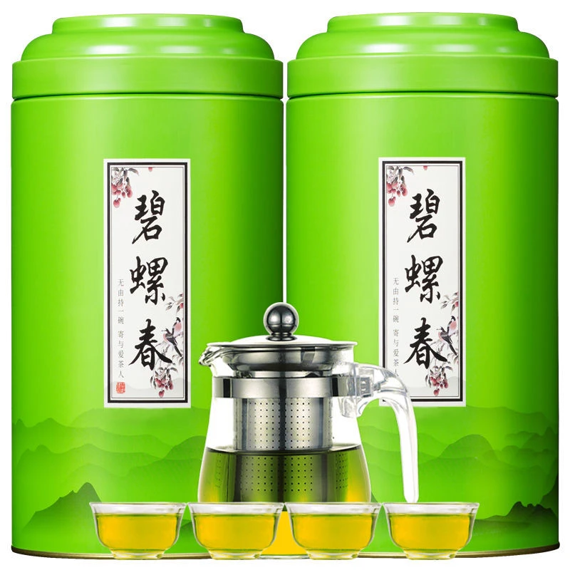 【送一壶四杯】碧螺春绿茶茶叶2023新茶浓香型罐装散装250克500克