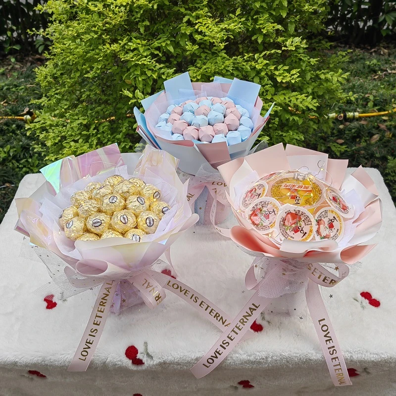 棒棒糖巧克力果冻花束diy包装材料六一儿童节生日自制礼物送闺蜜