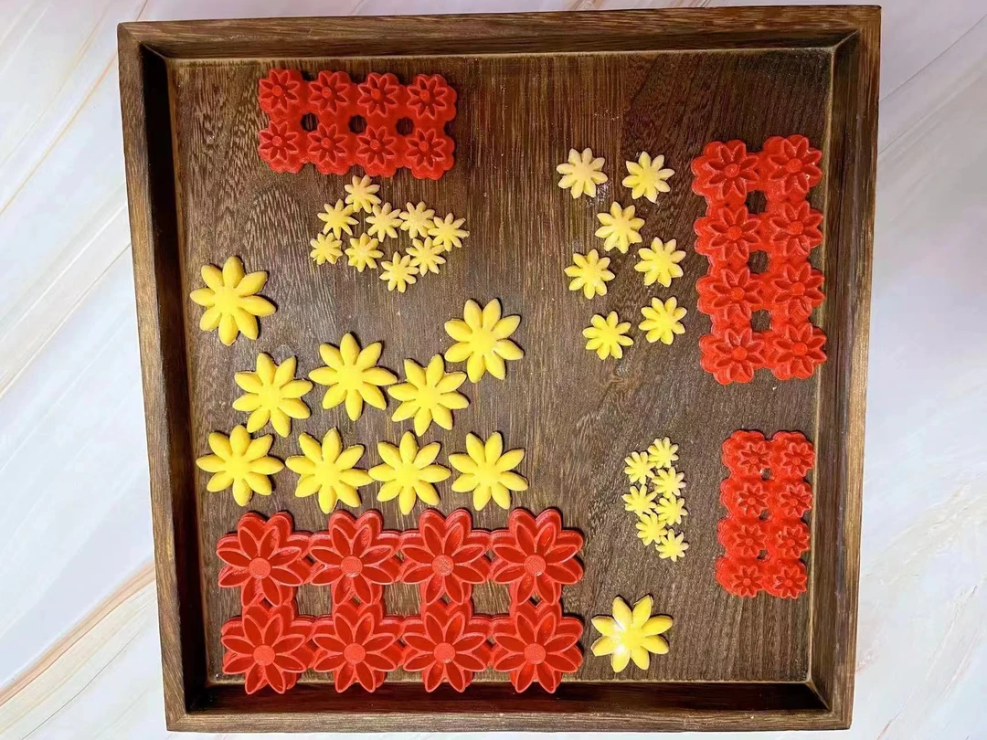 3D打印量产菊花四件套家庭整套模具模型