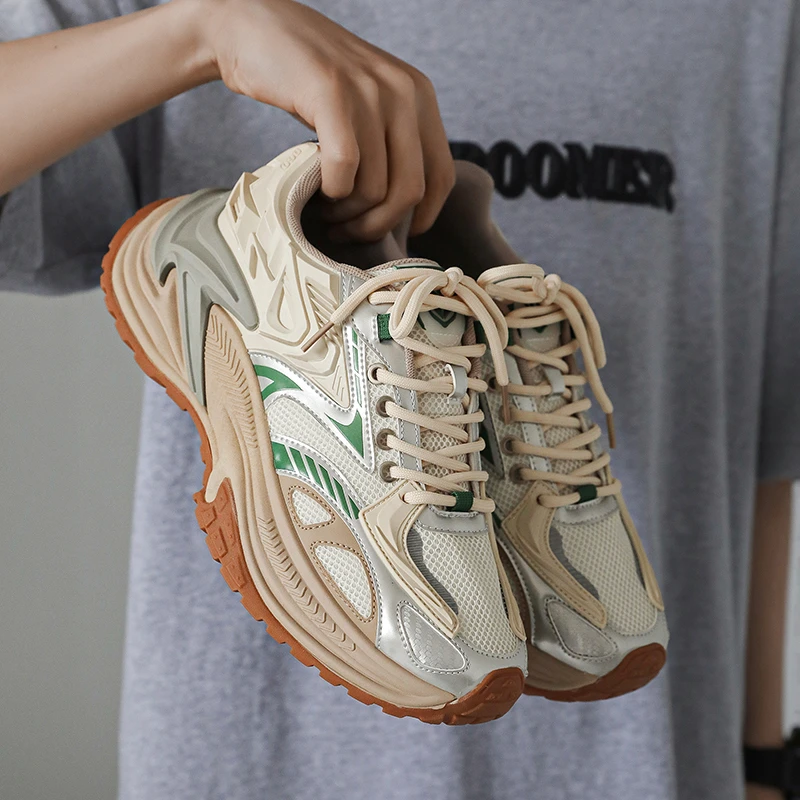 【爆款潮鞋】响尾蛇潮流老爹鞋男款夏季厚底增高莆田百搭男士休闲鞋