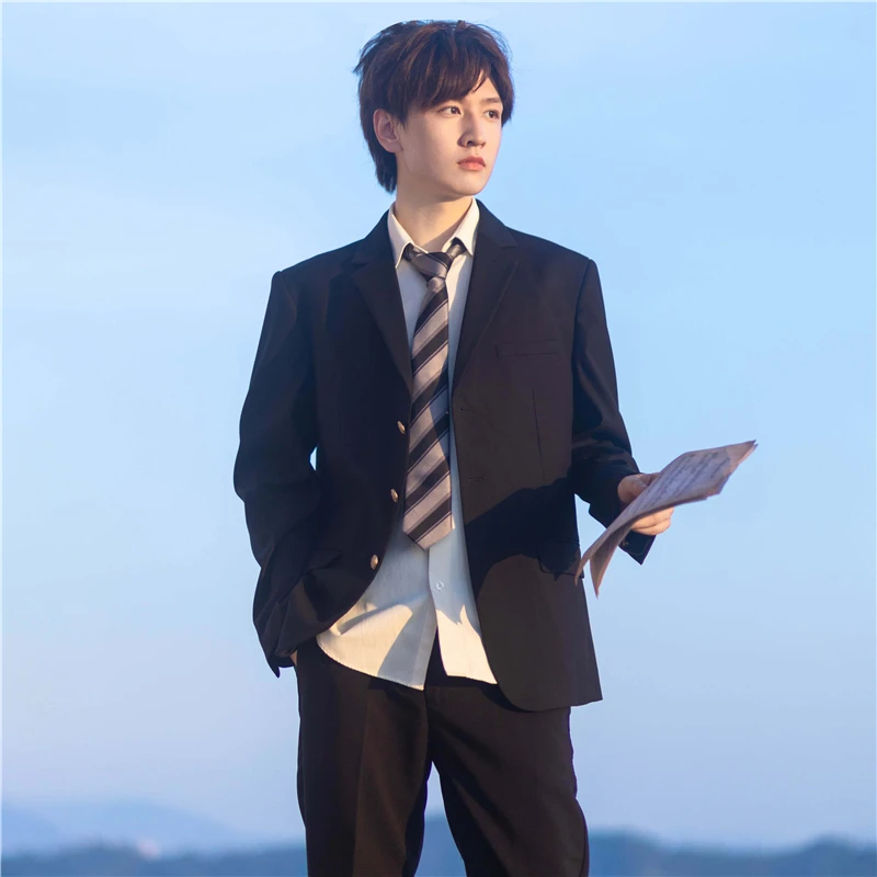 【朴樱原创】日系dk制服西装外套男基础款学院风休闲百搭西服班服