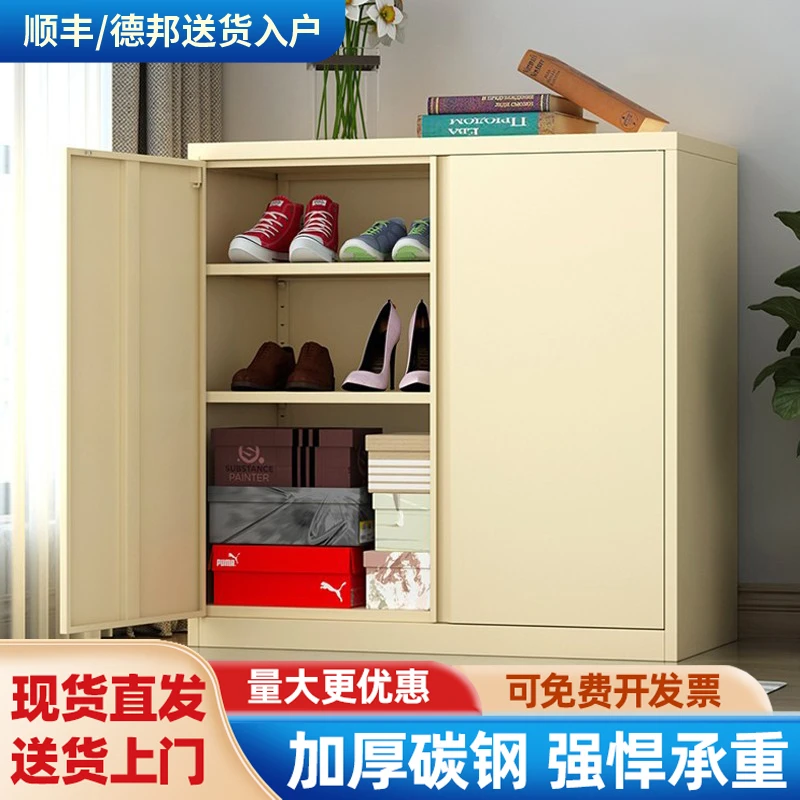 阳台储物柜防水防晒户外收纳置物柜子带锁移门铁皮衣柜大容量定制