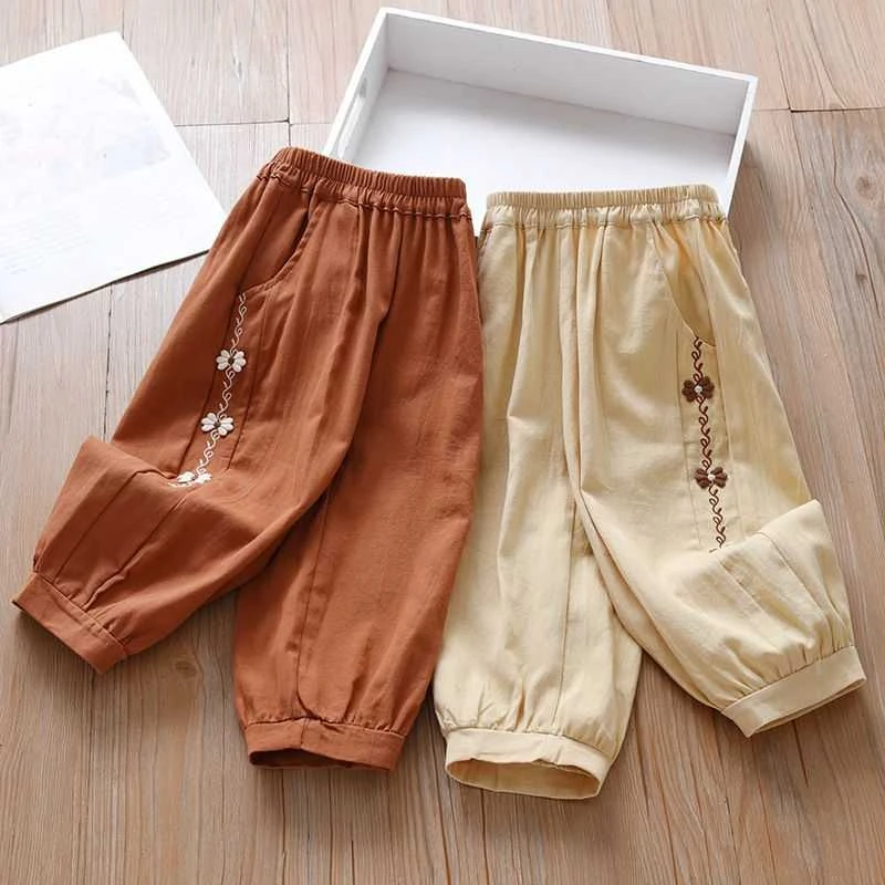 女童防蚊裤夏季2025新款洋气女孩宝宝网红夏款儿童装夏装束脚裤子