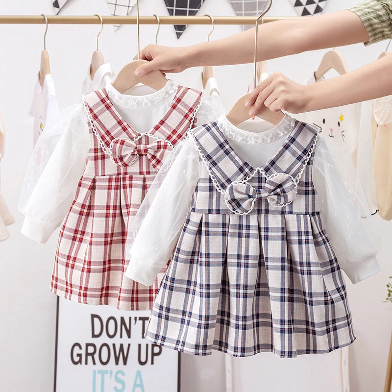 童装女童连衣裙2025秋季新款宝宝儿童两件套长袖韩版可爱公主裙子