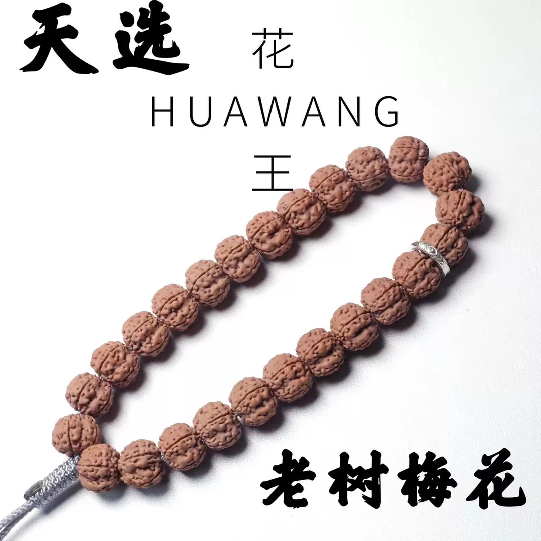 小金刚菩提花王手串梅花矮桩手持双龙纹老树籽龙脊突起精挑男士