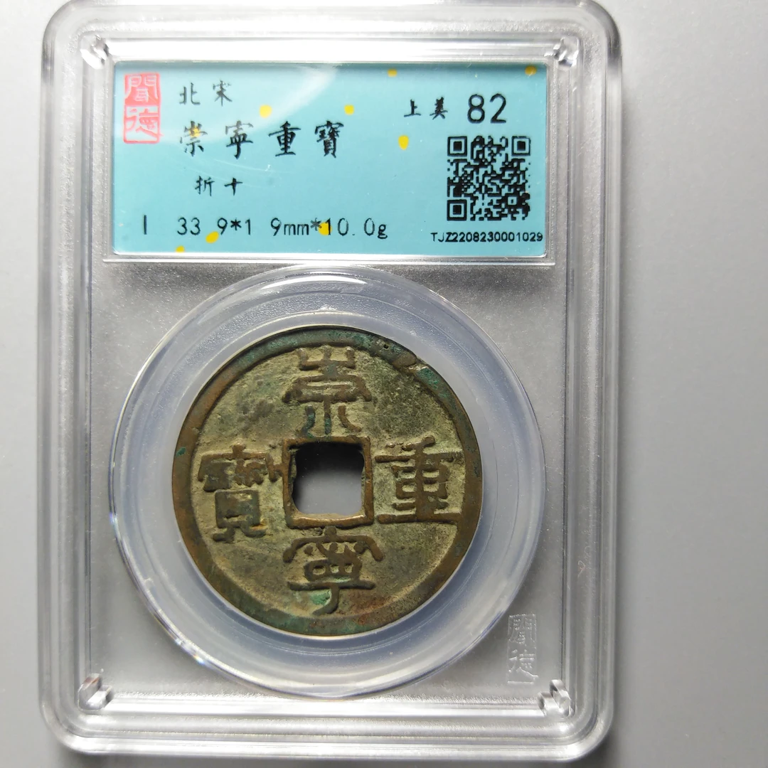 北宋崇宁重宝手把件古钱币 闻德鉴定82分 同评分发-景从云集