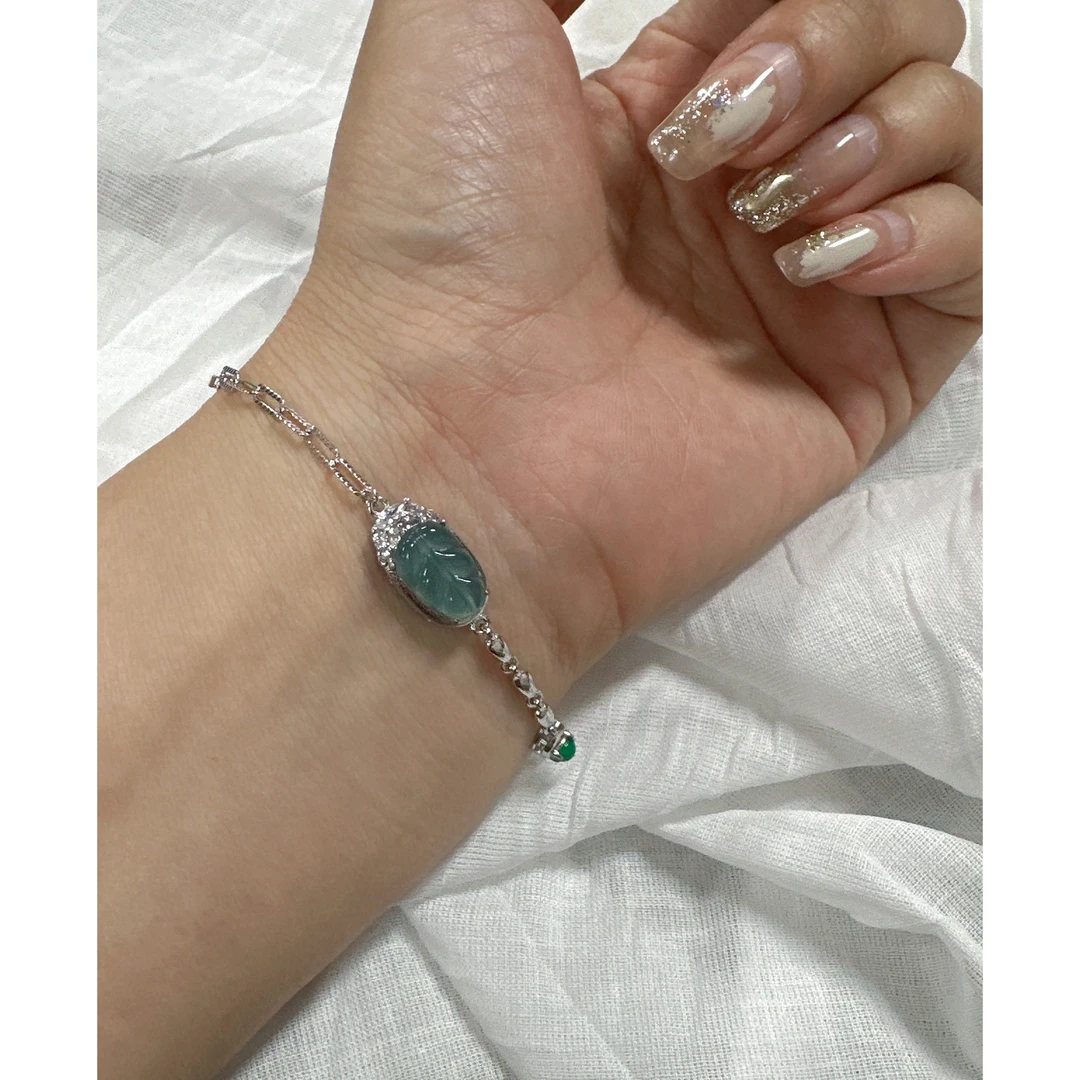 合金莫桑石手链 SS622   天然个性简约百搭手链