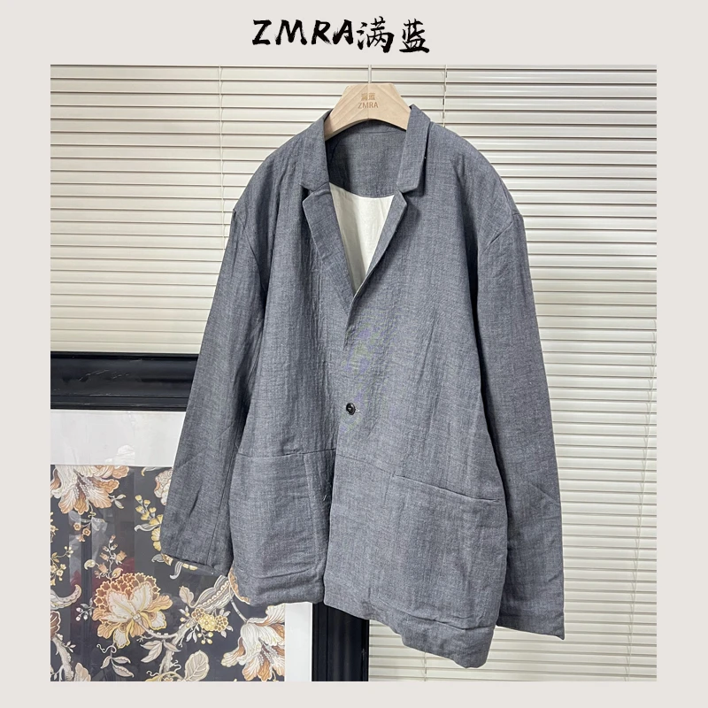 ML7471    春季新款宽松单粒扣口袋男士休闲开衫外套