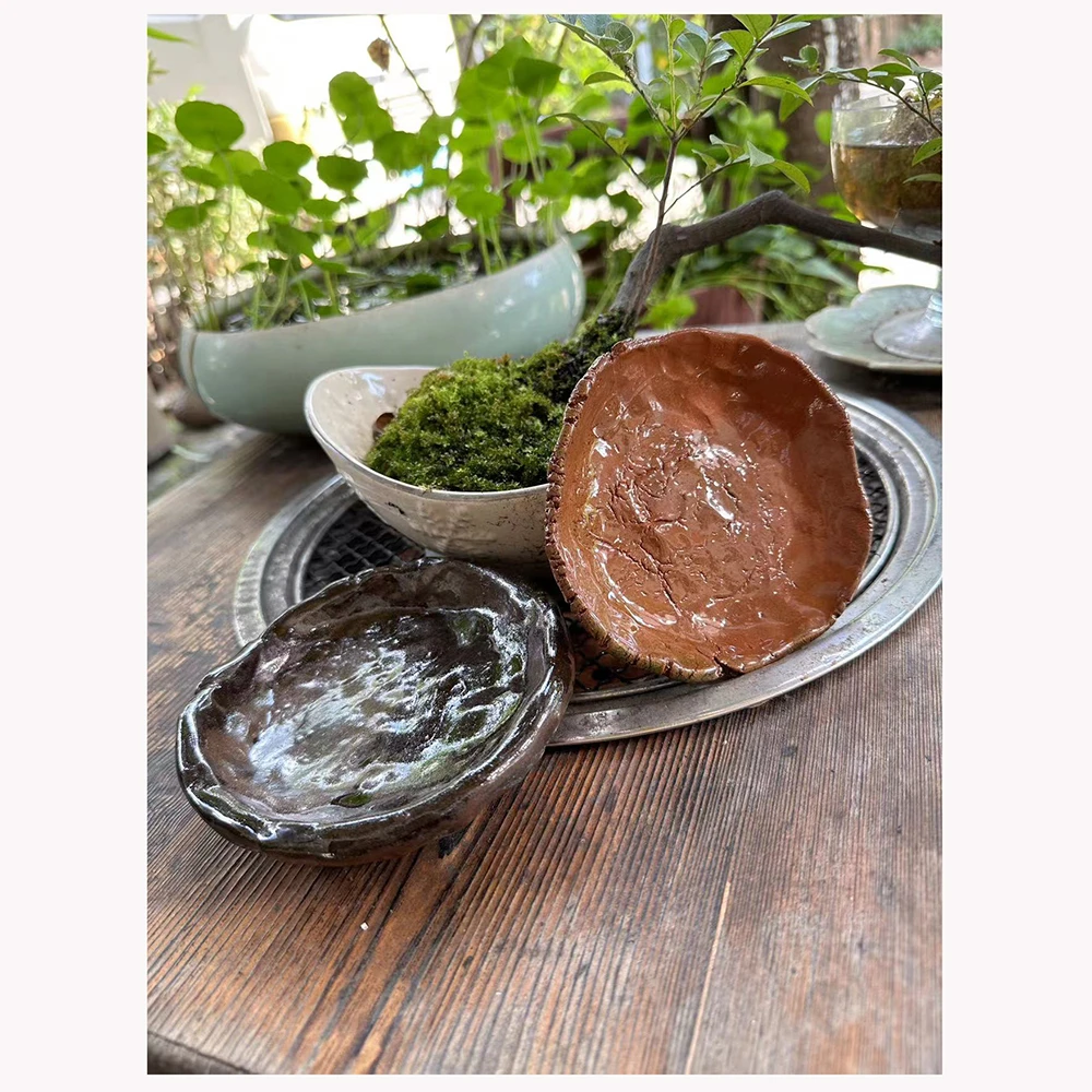 ZM1613    家居饰品手工不规则摆件艾草碟（多样性发一）
