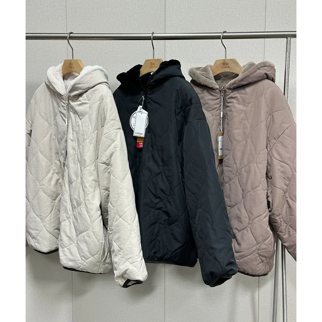 ZM2229  秋冬连帽双面穿保暖长袖外套