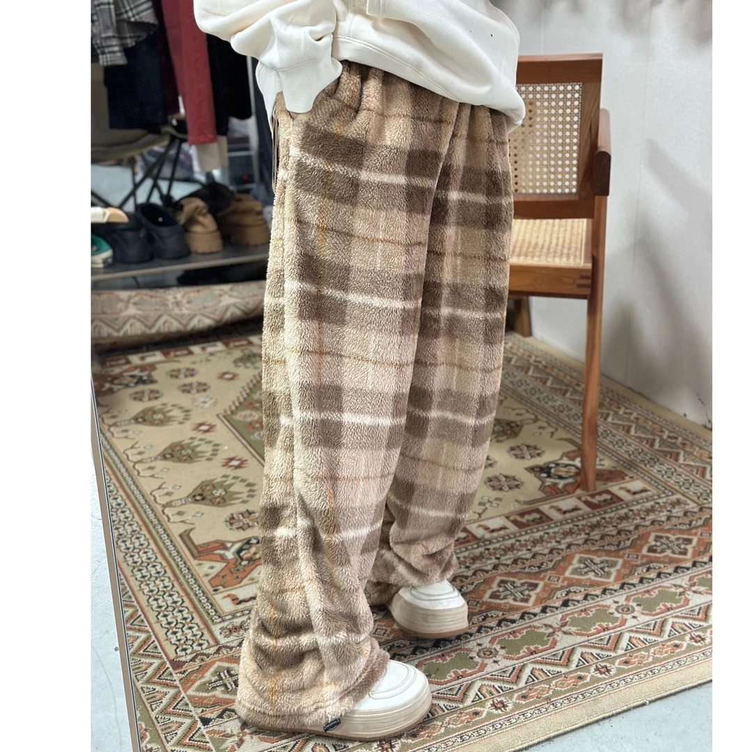 ZR159  秋冬毛绒松紧腰时尚百搭休闲裤