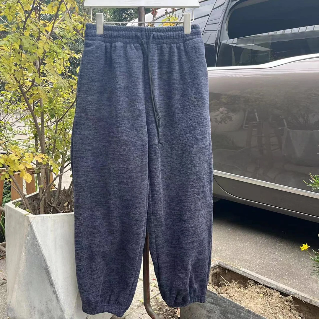 ML4401   摇粒绒纯色松紧腰休闲收脚裤