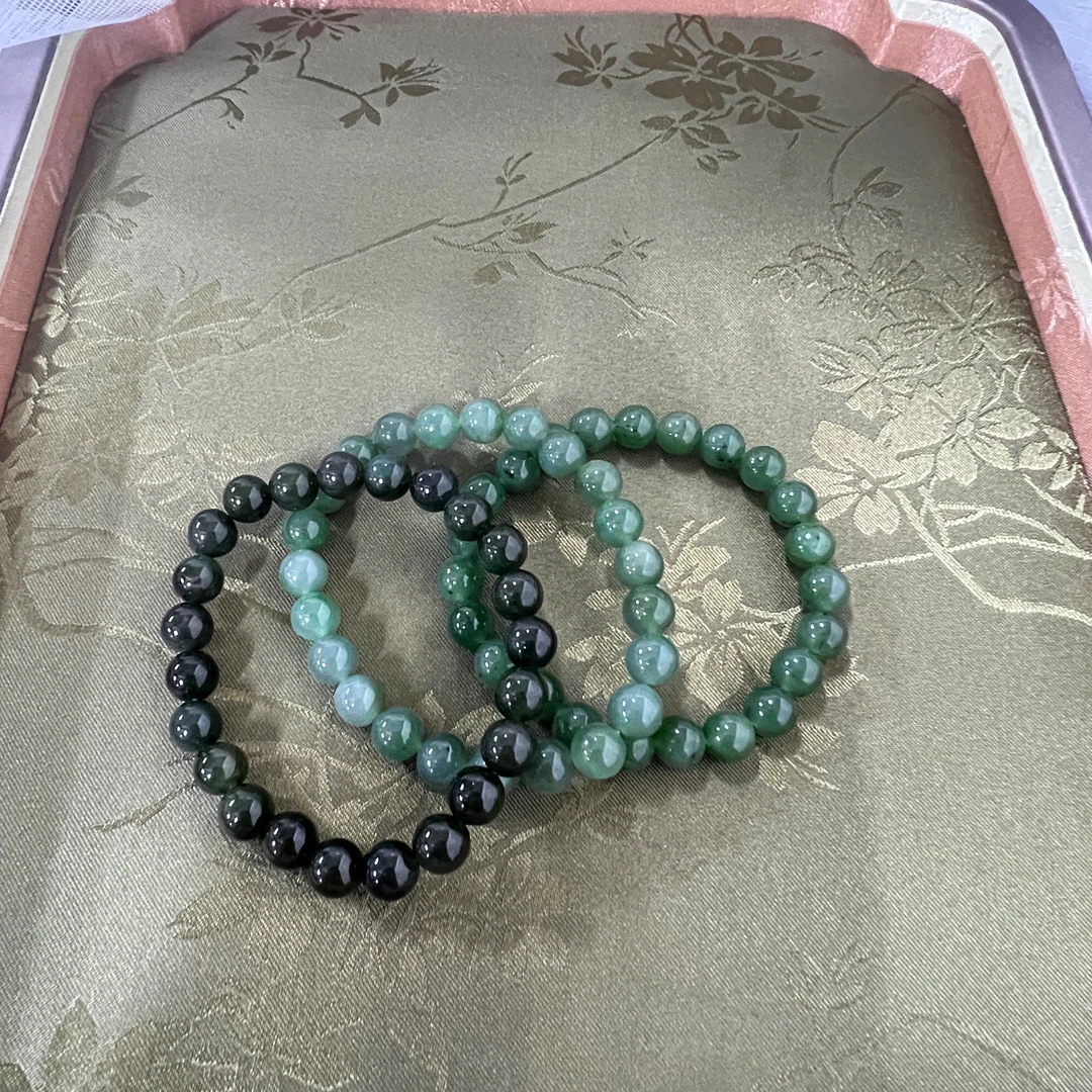 非金属莫桑石手链 SS605   新款圆珠单圈手串