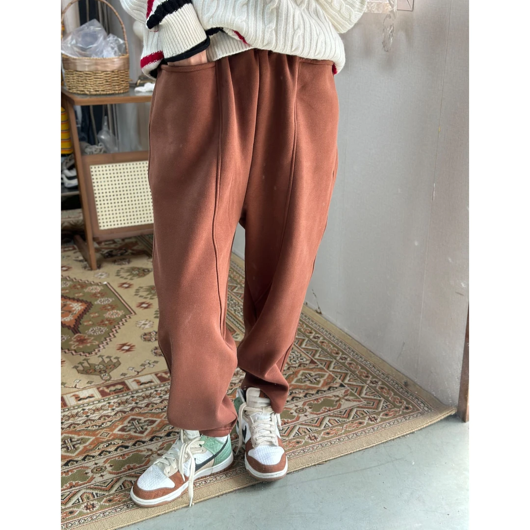 ZR158  秋冬加绒加厚时尚百搭松紧腰休闲裤