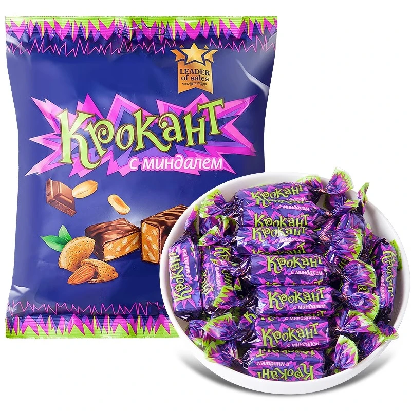 【东娃】俄罗斯进口KDV紫皮糖巧克力夹心糖果500克