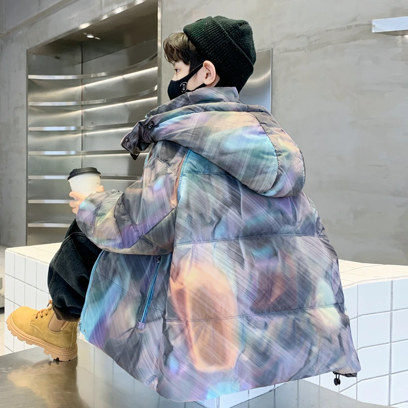 男童棉衣外套中长款2025新款冬季男孩棉袄中大儿童冬装加厚棉服潮