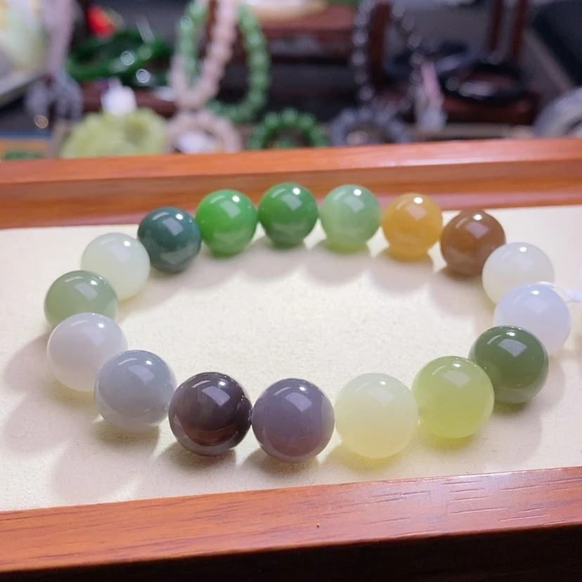 【闪购商品】和田玉精品多宝12mm手串未镶嵌水*情