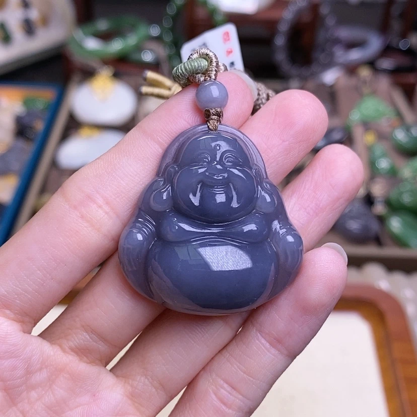 【闪购商品】和田玉浓烟紫佛公吊坠未镶嵌