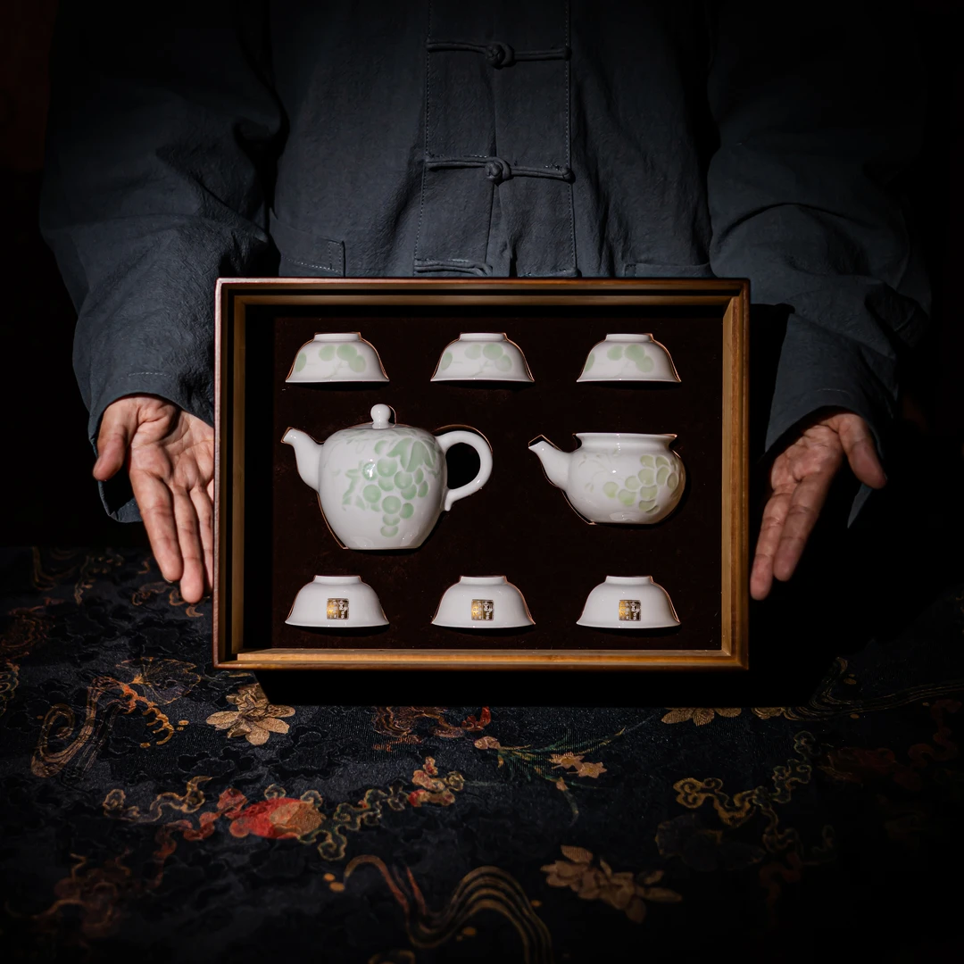 【西泠上新】君子进德系列茶壶六杯套装