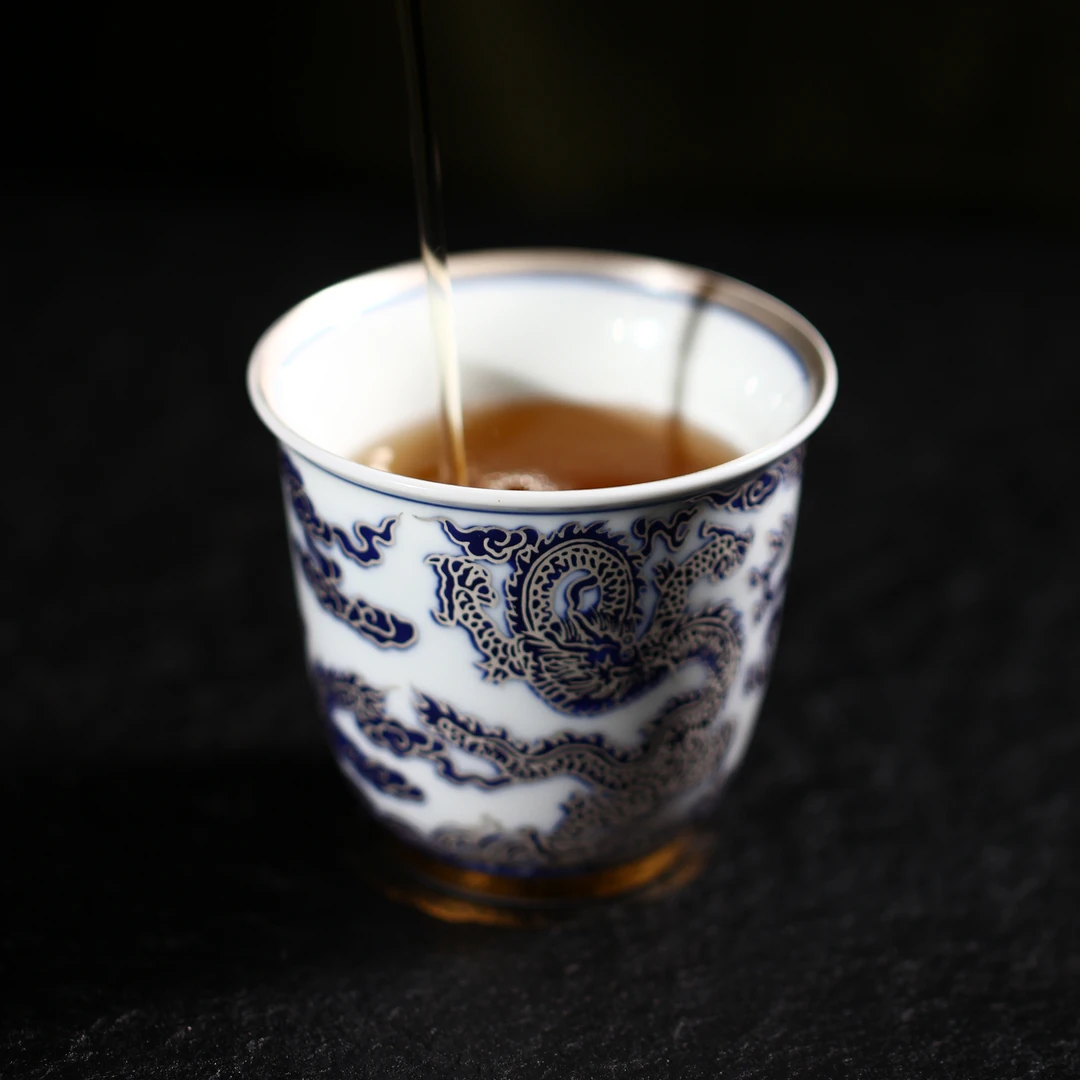 【西泠上新】 青花龙纹马蹄杯HX0033