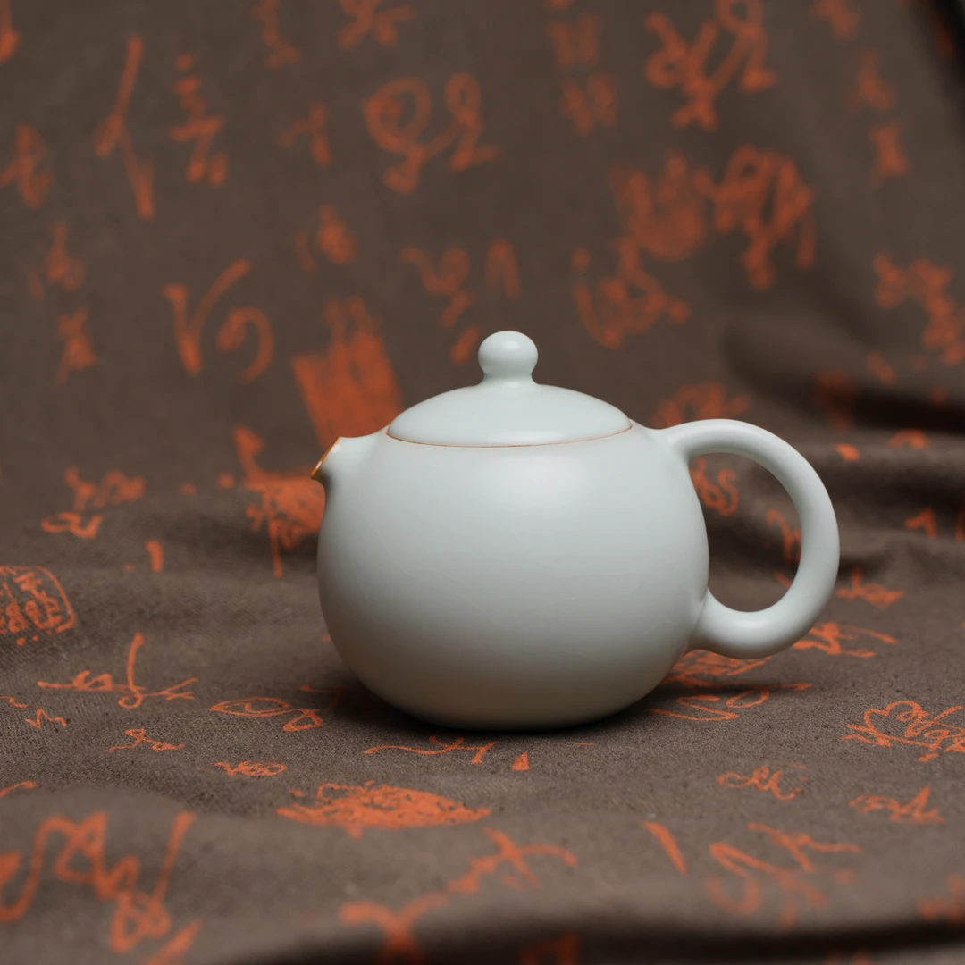 【西泠上新】景德镇宋式天青汝窑西施壶HX0432