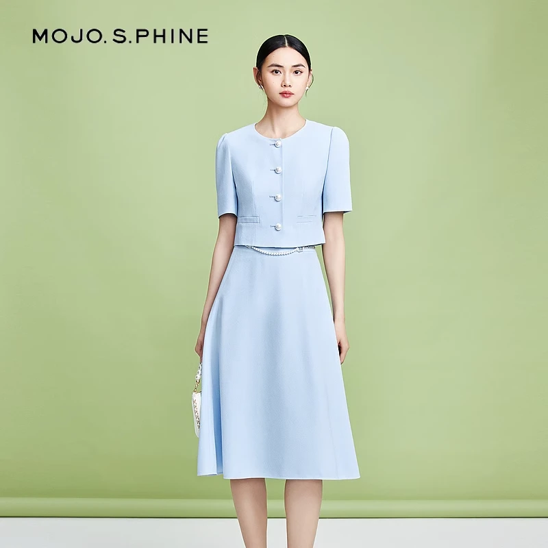 MOJO莫佐新款夏优雅精致假日休闲显瘦女士短外套MJFB03WJK738U41