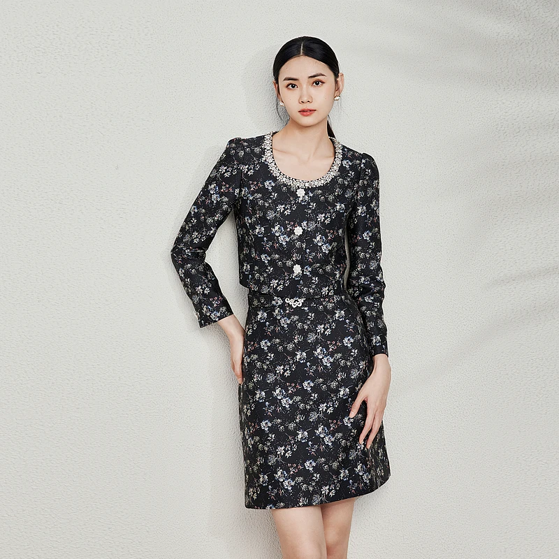 新款气质长袖时尚轻奢显瘦半裙-MJFA03WSK715B01/zb