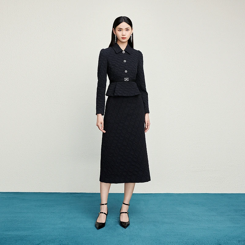 2024年新款韩国香风轻奢重工设计感套装半身裙-MJFC02WSK711B11