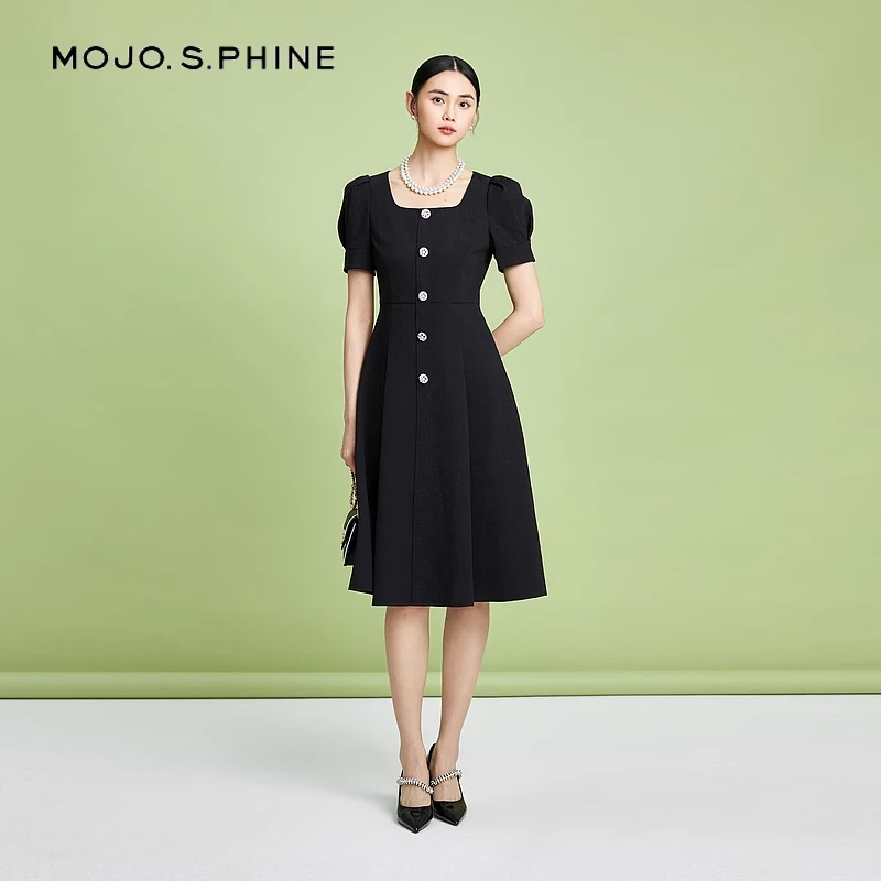 【晨粉专享价】新款夏季显瘦气质法式女装连衣裙MJFB04WOP341B01/zb