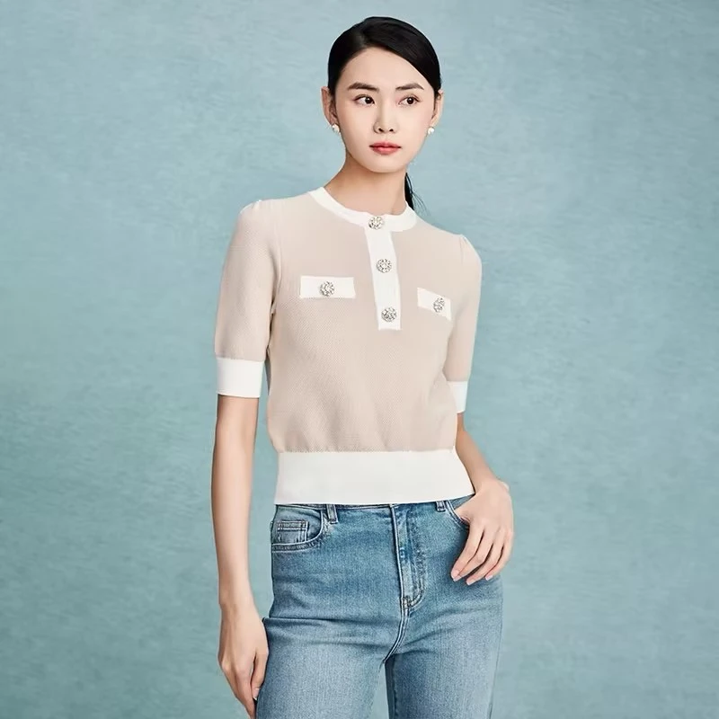 新款单品高级感针织外套女MJEC15KPR423C01/zb