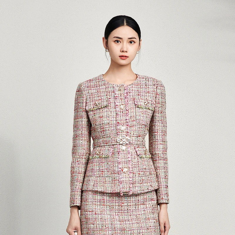 莫佐24年新款优雅温婉小香风外套意大利面料/MJFA02WJK713T11/zb