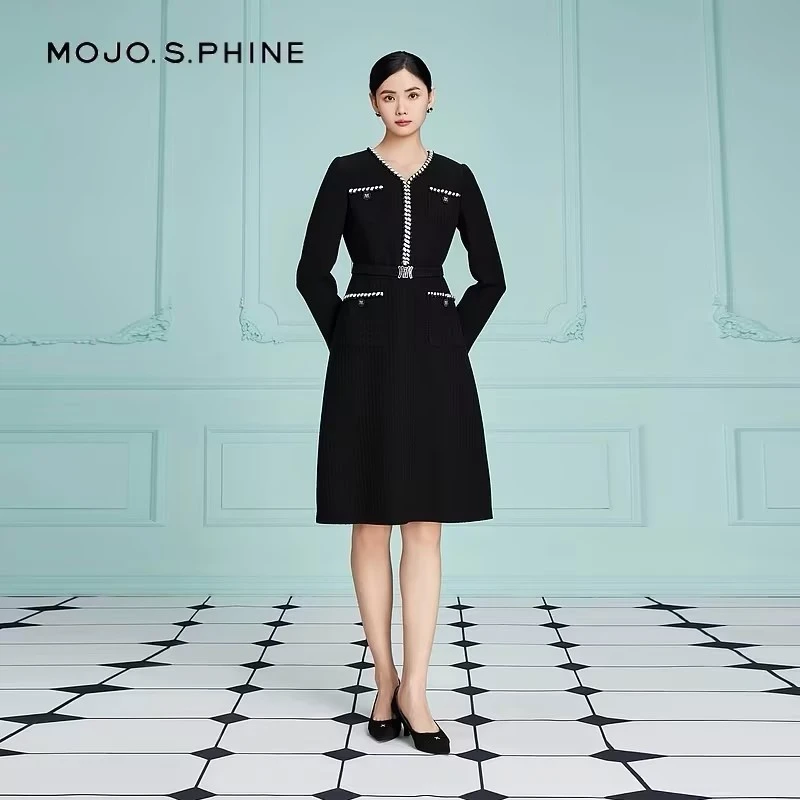 【晨粉专享价】新款显瘦气质收腰女装连衣裙-MJED18WOP313B11/zb