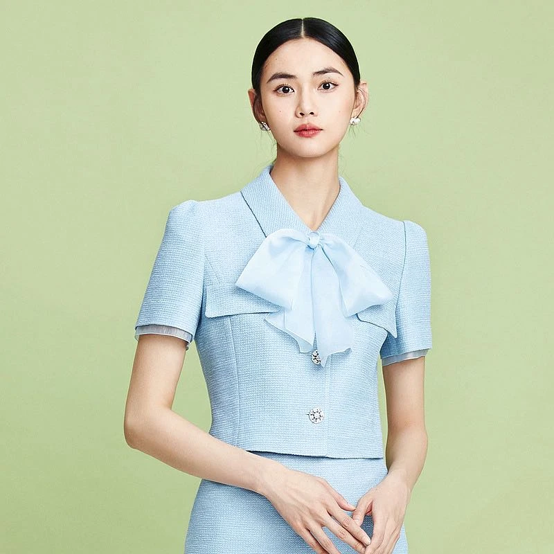 24年新款春夏气质时尚蝴蝶结修身设计感女款外套-MJFB03WJK737U11