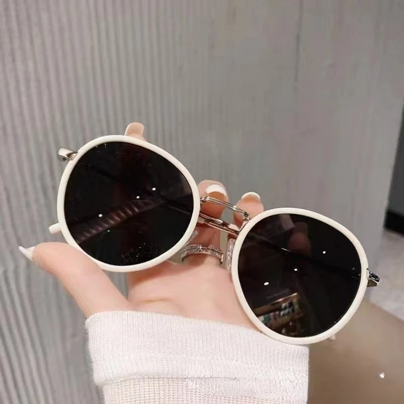 圆框墨镜女网红个性太阳镜新款复古太阳眼镜防晒圆形大框防紫外线