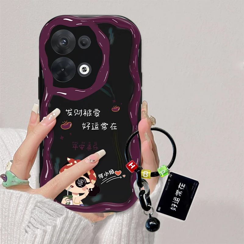 【OPPORENO9PRO+】姓氏定制发财被爱网红女彩绘奶油硅胶全包手机壳