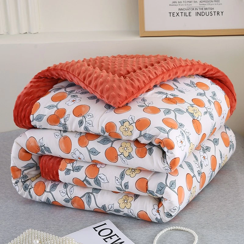 3D安抚豆豆绒被子薄款春秋被幼儿园单人机洗学生宿舍加厚冬被夹棉