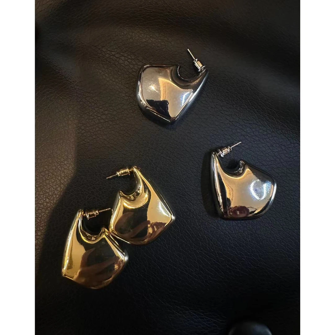 合金亚克力耳饰 合金耳饰 《女士金属》女士重工百搭耳环耳钉金属