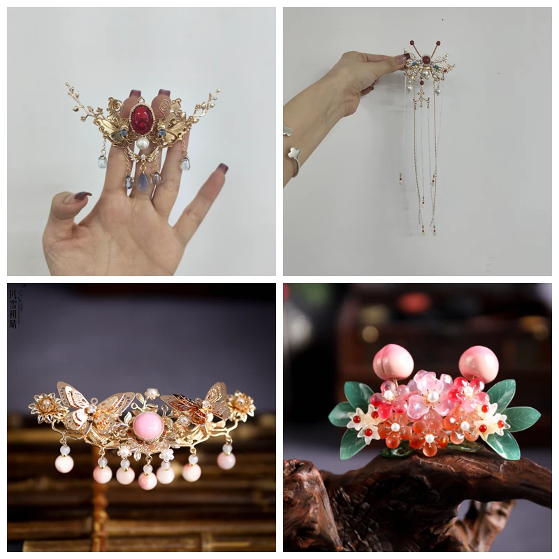 辰小兮可桃桃/乐初发冠/岁穗发冠/发冠发簪手工古风简约