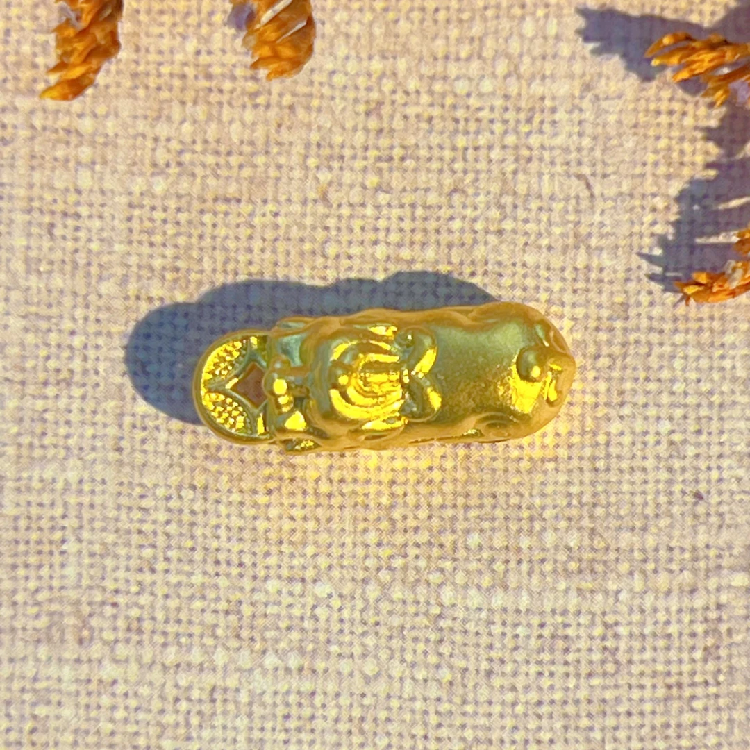 【润昇珠宝】足金999钱币貔貅纯金吊坠送宝宝生日女友老公