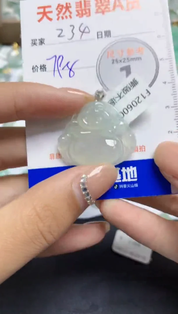 【闪购商品】翡翠颈饰18K金镶嵌 天然A货翡翠
