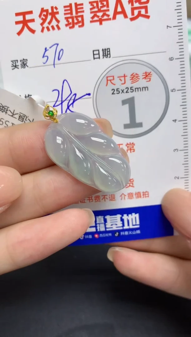 【闪购商品】翡翠颈饰18K金镶嵌  天然A货翡翠