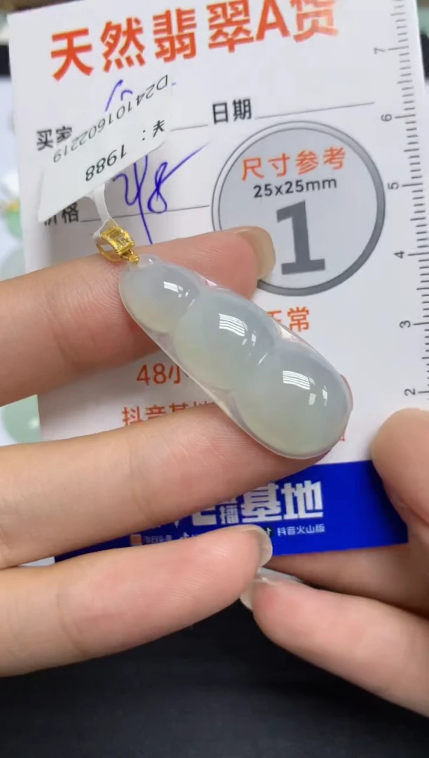 【闪购商品】翡翠颈饰18K金镶嵌   天然A货翡翠