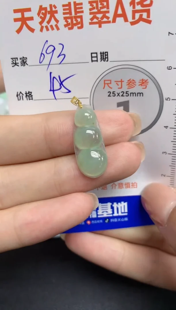 【闪购商品】翡翠颈饰18K金镶嵌   天然A货翡翠