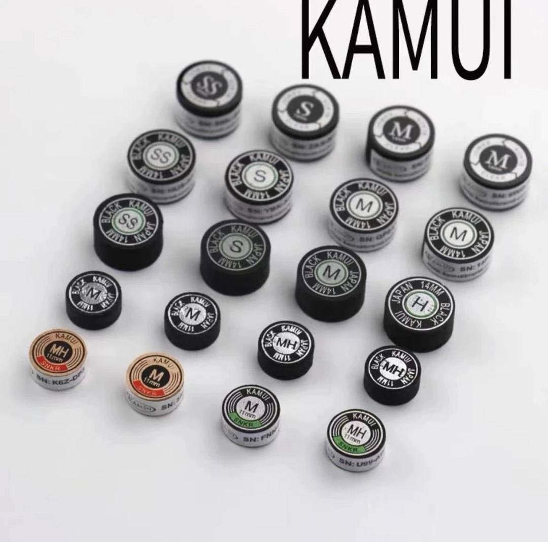 黑卡姆皮头KAMUI台球杆皮头大枪头14mm正品九球杆原装