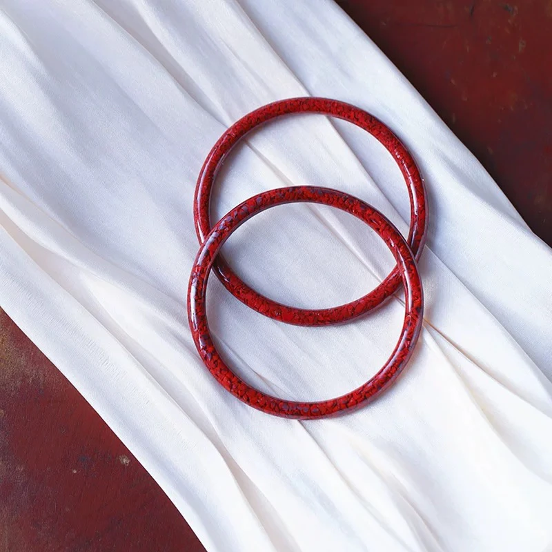 天然辰砂原矿款原矿朱砂晶体颗粒砂叮当手镯原石颗粒女款朱砂手镯