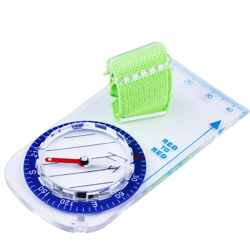 户外高精度定向越野指北针拇指式运动指南针防水夜光