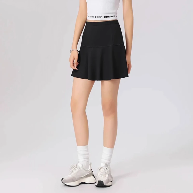 商场同款2025早春季新款纯色高腰显瘦瑜伽A字半身裙短裙女520024